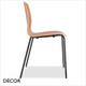 1 A A Malmo Stackable Dining Chair with Black Steel Legs and a Natural Ash Veneer Body - Décor for Business