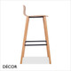 11 Malmo Bar Stool with Natural Ash Legs and a Natural Ash Veneer Body - Décor for Business