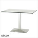 A1 Quadra Rectangular Dining Table Base - Powder-Coated Steel in Designer Neutral Tones - Décor for Business