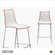 Zebra Bicolour Stackable Bar Stool with Chrome Legs, Bar & Counter Height - In Designer Colours - Décor for Business
