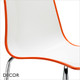 Zebra Bicolour Stackable Bar Stool with Chrome Legs, Bar & Counter Height - In Designer Colours - Décor for Business