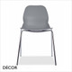 1 Strati Stackable Dining Chair with a Polypropylene Shell and a Four Leg Frame - In Designer Colours & Neutral Tones - Décor for Business