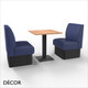 Battersea 4 Seat Booth Set - Luxurious Deep Quilted, Standard-Height Backrest - Includes 2 x 1200mm Banquette Benches with 1 x Table - Décor for Business