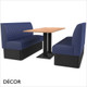 Battersea 6 Seat Booth & Table Set with a Luxurious Deep Quilted, Standard-Height Backrest - Includes 2 x 1500mm Banquette Benches with 1 x Table - Décor for Business