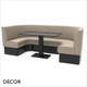 Battersea U-Shaped Booth Set - Luxurious Deep Quilted, Standard-Height Backrest - Includes 1 x 1000mm, 2 x 750mm Rounded Corners & 2 x 600mm Banquette Benches with 1 x Table - Décor for Business