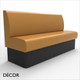Battersea Large 3 - 4 Seat 1800mm Banquette Bench - Plain, Standard-Height Backrest - Décor for Business