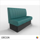 Battersea Small 3 Seat 1350mm Banquette Bench - Fluted, Standard-Height Backrest - Décor for Business