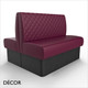 Battersea 2 Seat 1200mm Twin Back to Back Banquette Bench - Luxurious Deep Quilted, Standard-Height Backrest - Décor for Business