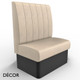 Battersea Small 2 Seat 900mm Banquette Bench - Fluted, High Backrest - Décor for Business