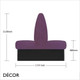Battersea 1 Seat 600mm Twin Back to Back Banquette Bench - Plain, High Backrest - Décor for Business