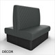 Battersea 2 Seat 1200mm Twin Back to Back Banquette Bench - Luxurious Deep Quilted, High Backrest - Décor for Business