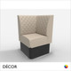 Battersea 700mm x 700mm Square Corner Booth Seat - Luxurious Deep Quilted, Standard-Height Backrest - Décor for Business