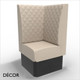 Battersea 700mm x 700mm Square Corner Booth Seat - Luxurious Deep Quilted, High Backrest - Décor for Business
