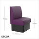 Battersea Large ½ Round Booth Set - Plain, Standard-Height Backrest - Includes 2 x 1200mm Round Banquette Benches with 1 x 1200mm Table - Décor for Business Battersea Large ½ Round Booth Set - Plain, Standard-Height Backrest - Includes 2 x 1200mm Round Banquette Benches with 1 x 1200mm Table - Décor for Business