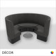 Battersea Large ¾ Round Booth Set - Plain, High Backrest - Includes 3 x 1200mm Round Banquette Benches with 1 x 1200mm Table - Décor for Business Battersea Large ¾ Round Booth Set - Plain, High Backrest - Includes 3 x 1200mm Round Banquette Benches with 1 x 1200mm Table - Décor for Business