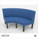 Greenwich Large Round Corner Unit 1200mm x 1200mm Banquette Bench - Plain, Standard-Height Backrest - Décor for Business