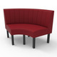 Greenwich Medium Round Corner Unit 1000mm x 1000mm Banquette Bench - Fluted, Standard-Height Backrest - Décor for Business