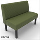 Greenwich 2 Seat 1200mm Banquette Bench - Quilted, Standard-Height Backrest - Décor for Business