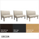 Greenwich Medium ¾ Round Booth Set - Plain, Standard-Height Backrest - Includes 3 x 1000mm Round Banquette Benches with 1 x 800mm Table - Décor for Business