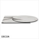 11 Forte White Marble Compact Laminate Table Top, 12mm Thick - Round, Square & Rectangular, For Indoor & Outdoor Use - Décor for Business
