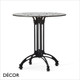 1 A D Caffè Barista Dining Table Base with a Forte Compact Laminate Round Table Top In Designer Finishes, For Indoor & Outdoor Use - Décor for Business