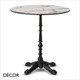Caffè Piazza Dining Table Base with a Forte Compact Laminate Round Table Top In White Marble - Décor for Business