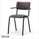 1 A S Monza Stackable Upholstered Dining Chair with Armrests In Vintage Faux Suede - In Designer Colours - Décor for Business