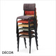 1 A  1 Monza Stackable Upholstered Dining Chair In Vintage Faux Suede - In Designer Colours - Décor for Business