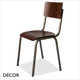 1 B Cesca Dining Chair with a Dark Stained Beech Seat and Backrest and Clear Lacquered Steel Legs - Décor for Business