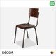 1 B Cesca Dining Chair with a Dark Stained Beech Seat and Backrest and Clear Lacquered Steel Legs - Décor for Business