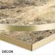1 A Breccia Paradiso Marble with Gold Edging Laminate Table Top, 25mm Thick - Square, Round & Rectangular - Décor for Business