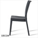 1 B Modena Stackable Dining Chair, Polypropylene - Black Woven Faux Wicker Seat, Backrest and Frame - Décor for Business
