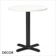1 A N Pari Dining Table Base with a Forza MFC Round Table Top, 3 Sizes - In Designer Finishes - Décor for Business
