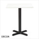1 A 1 Pari Dining Table Base with a Forza MFC Square Table Top - In Designer Finishes - Décor for Business