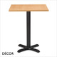 1 A 1 Pari Dining Table Base with a Forza MFC Square Table Top - In Designer Finishes - Décor for Business