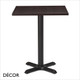 1 A 1 Pari Dining Table Base with a Forza MFC Square Table Top - In Designer Finishes - Décor for Business