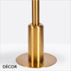 1 N Tavio Vintage Brass Small Round Poseur Table Base Featuring a Medium Sleeve - For Maximum Ø600mm & 600mm x 600mm Tops - Décor for Business