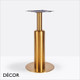 1 N Tavio Vintage Brass Small Round Poseur Table Base Featuring a Long Sleeve - For Maximum Ø600mm & 600mm x 600mm Tops - Décor for Business