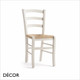 1 A  1 Palma Neo Classic - Bistro Venezia Dining Chair Featuring a Rush Seat with a Frame in a Choice of Coloured and Natural Wood Stains - Décor for Business