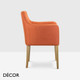 1 A  2 Icon Chairs - Nina P Dining Chair with Armrests and Square Legs - In Designer Fabrics & Eco Leathers - Décor for Business