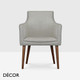 1 A  1 Icon Chairs - Nina P Dining Chair with Armrests and Round Legs - In Designer Fabrics & Eco Leathers - Décor for Business