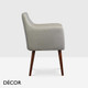 1 A  1 Icon Chairs - Nina P Dining Chair with Armrests and Round Legs - In Designer Fabrics & Eco Leathers - Décor for Business