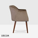 1 A  1 Icon Chairs - Raja S Dining Chair with Armrests and Round Legs - In Designer Fabrics & Eco Leathers - Décor for Business