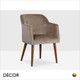 1 A  1 Icon Chairs - Raja S Dining Chair with Armrests and Round Legs - In Designer Fabrics & Eco Leathers - Décor for Business