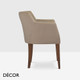 Icon Chairs - Sofia P Dining Chair with Armrests and Square Legs - In Designer Fabrics & Eco Leathers - Décor for Business