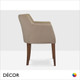 Icon Chairs - Sofia P Dining Chair with Armrests and Square Legs - In Designer Fabrics & Eco Leathers - Décor for Business