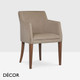 Icon Chairs - Sofia P Dining Chair with Armrests and Square Legs - In Designer Fabrics & Eco Leathers - Décor for Business