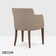 Icon Chairs - Sofia P Dining Chair with Armrests and Square Legs - In Designer Fabrics & Eco Leathers - Décor for Business