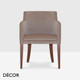 Icon Chairs - Sofia P Dining Chair with Armrests and Square Legs - In Designer Fabrics & Eco Leathers - Décor for Business