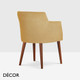 Icon Chairs - Sofia P Dining Chair with Arms and Round Legs - In Designer Fabrics & Eco Leathers - Décor for Business